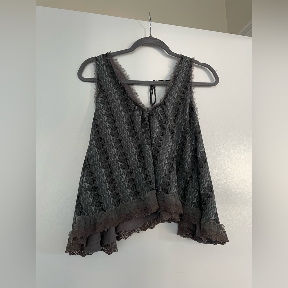 Free People Grey Patterned Tank